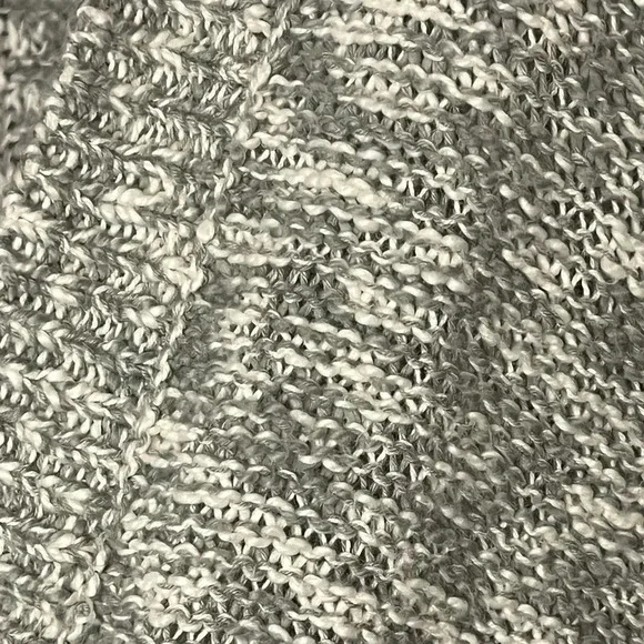 GAP Longline Boho Fringe Open Front Heather Gray Cardigan Sweater - Picture 8 of 11